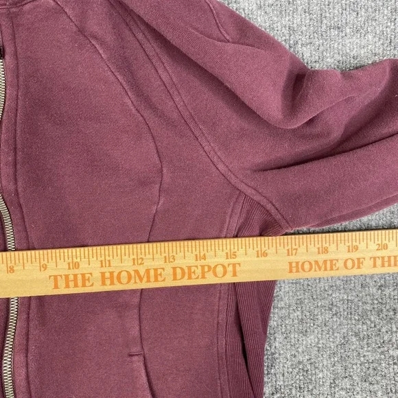Lululemon Scuba Hoodie Womens 6 Purple Full Zip Sweatshirt Thumbholes Fleece - Picture 6 of 8